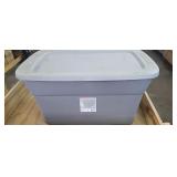 Sterilite 30 Gal Tote w/ Lid, Grey*used, all