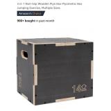 3 in 1 Non-Slip Wooden Plyometric Box for Jumping