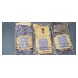 NEW Set of 3 Boot Socks, Grey, Blue & Tan, One