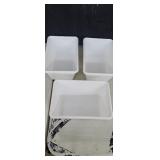 NEW Set of 3 Organizer Bins, White, 11.5" x 8" x