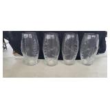 Set of 4 Football Shaped Glasses, 23 oz,