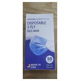 NEW 50 Ct Face Mask, 3 Ply, Disposable