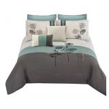 NEW 8pc Queen Size Comforter Set, Includes