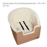 NEW Amazon Basics Pet Car Booster Bucket Seat -