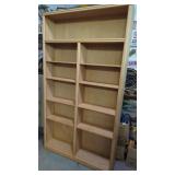 Large Wood Double Bookcase   47" Wide  7