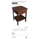 NEW Curved End Table/Night Stand w/ One Drawer,