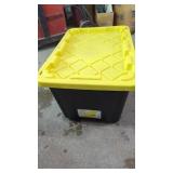 27 Gallon Heavy Duty Tote  Black & Yellow