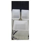NEW Set of 3 Organizer Bins, White, 11.5" x 8" x
