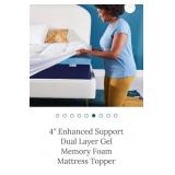 NEW King Size 4" Enhanced Support Dual Layer Gel