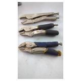 3 Vice Grips.  2 Craftsman, I Irwin