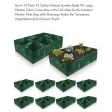 NEW 10pk Raised Garden Bed, 35 Gal, 6 Grids,