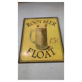 Metal Root Beer Floats Sign 10" x 13"