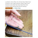 NEW 18" x 54" Clear Table Cover Protector