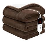 NEW 62" x 84" Electric Heated Blanket, Faux