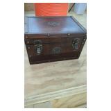 Wood Box with Hinged Lid  Very Nice 12" Wide. X