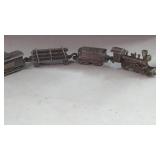 4 PC Miniature Pewter Train Set