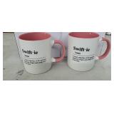 NEW Set of 2 Taylor Swift Pink Ceramic Coffee