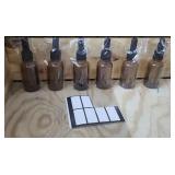 NEW 6 pk - 1oz Glass Dropper Bottles w/ Labels,