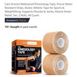 NEW 2 Rolls Waterproof Kinesiology Tape, for