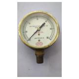 Vintage Brass 0-to 60 psi Pressure Gauge