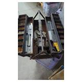 Vintage Duplex Fold Out Toolbox,With Misc.