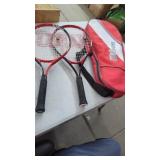 2 Wilson Tennis Rackets & Carring Bag