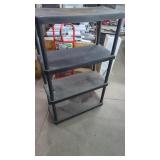 4 Shelf Black Plastic Shelf Unit  I Shelf has