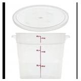 (New) 6 qt Round Food Storage Container with lid