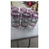 6 Vintage Coca Cola Stained Glass Drinking