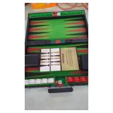 Backgammon Set in Leather Case.  (Latches on