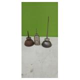 (3) Vintage  Oil cans