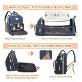 Diaper Bag w/ Changing Station & USB Port, Navy