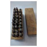 Letter Stamp Set in Wood Box