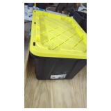 27 Gallon Black & Yellow Tote  Has been Used.