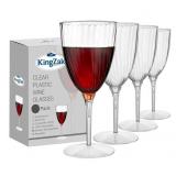 NEW 8 Ct Wine Glasses 8 oz. Clear Hard Plastic