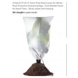 NEW 4 Pk Extra Thick Plant Covers w/ Drawstring,