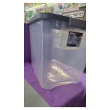27 Gallon Clear Plastic Tote, with Locking Lid