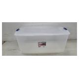 Sterilite 105 Qt Tote w/ Lid, Clear, 32" x 19" x