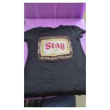 Vintage Look (M) Stag Beer T shirt & (S)
