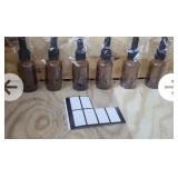NEW 6 pk - 1oz Glass Dropper Bottles w/ Labels,