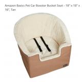 NEW Pet Car Booster Seat - 18" x 18" x 16", Tan
