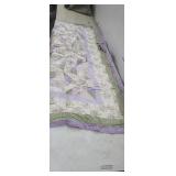 78" x 88" Handstitched Quit, Purple & Green*