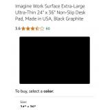 NEW 24" x 36" Non-Slip Desk Pad, Ultra Thin,