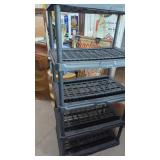 5 Shelf Black Plastic Shelf Unit 3