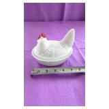 Westmoreland Hen on the Nest.  Small Repair on