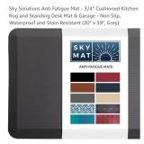 NEW Anti Fatigue Mat w/ Non Slip Backing, Grey,