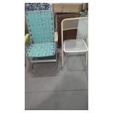 Vintage Metal Folding Chair & Aluminum Folding