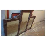 Antique Parlor Mirror  Wainscoting Back 51" Wide.