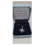 NEW Snowflake Necklace w/ Gift Box