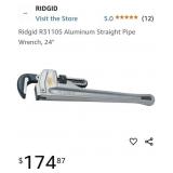Rigid 24" Aluminum Pipe Wrench Has been Used